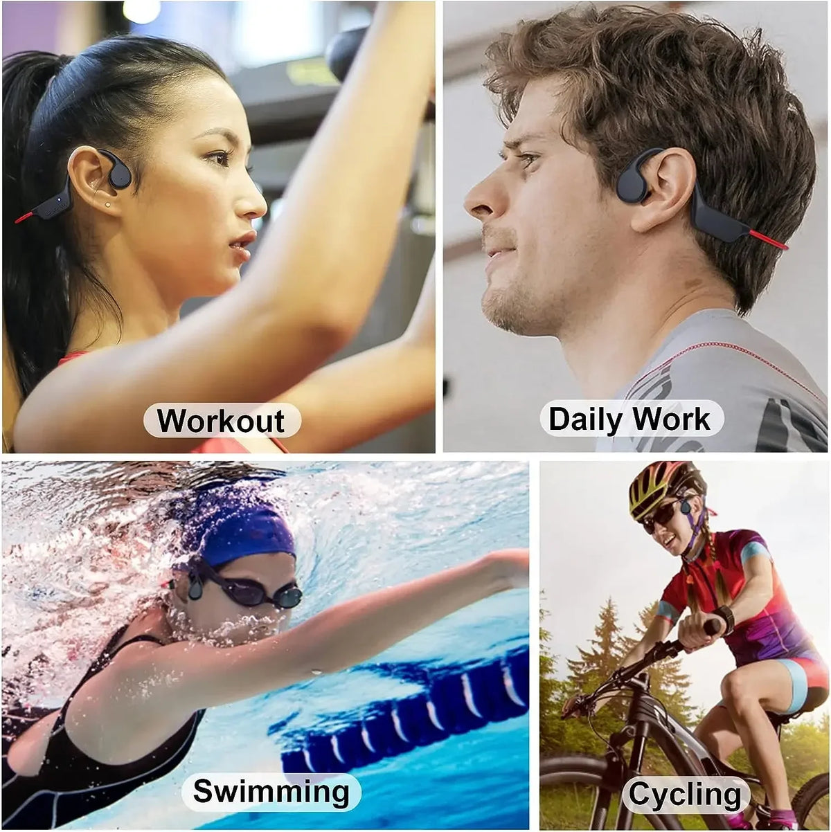 for Shokz Bone Conduction Bluetooth Headphones 32G Memory Sports for Run Waterproof Swimming Headsets for AfterShokz OpenSwim
