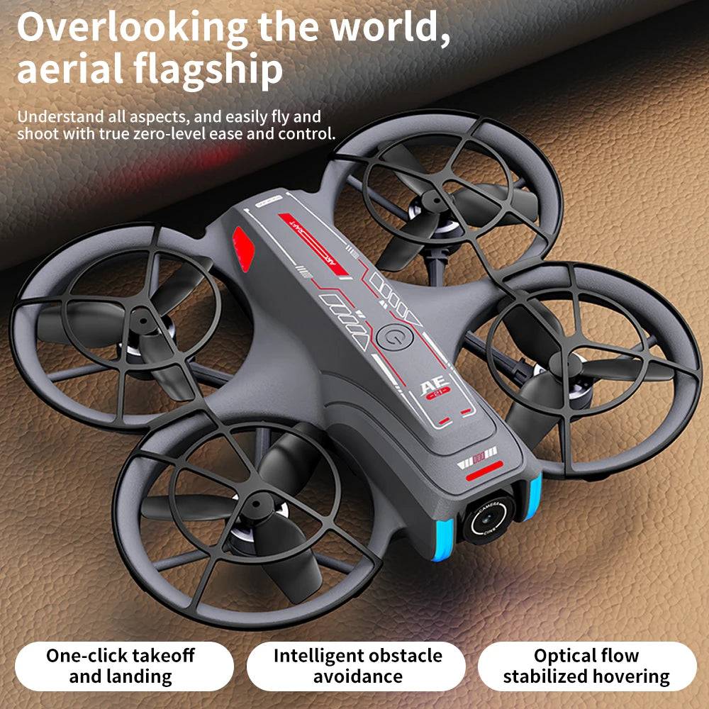 Mini Drone 8K HD-VR Dual-camera 180 ° ESC Optical Flow Obstacle Avoidance Motor Drone UAV Remote Control Quadcopter Universa Toy