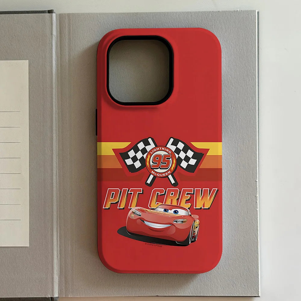 Cars Lightning McQueen 95 Phone Case for Samsung Galaxy S20 S23 S24 S25 FE Plus Ultra 4G 5G Luxury Double-layer Back Cover