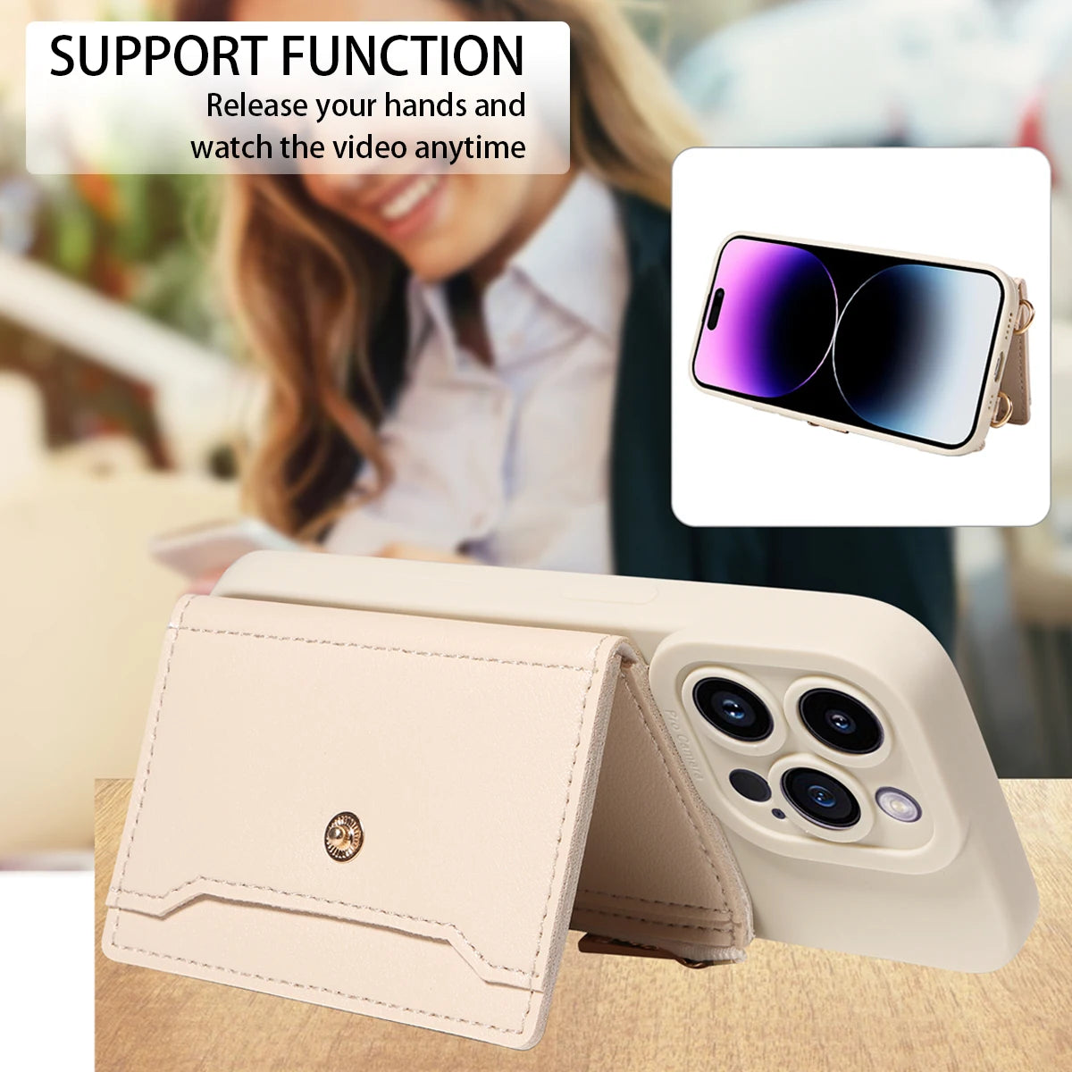 Faux Leather phone case for Samsung GalaxyS25ultra S20 S21 S22 S23 S24plus FE Note20 Crossbody with Mirror Zipper Wallet Cover