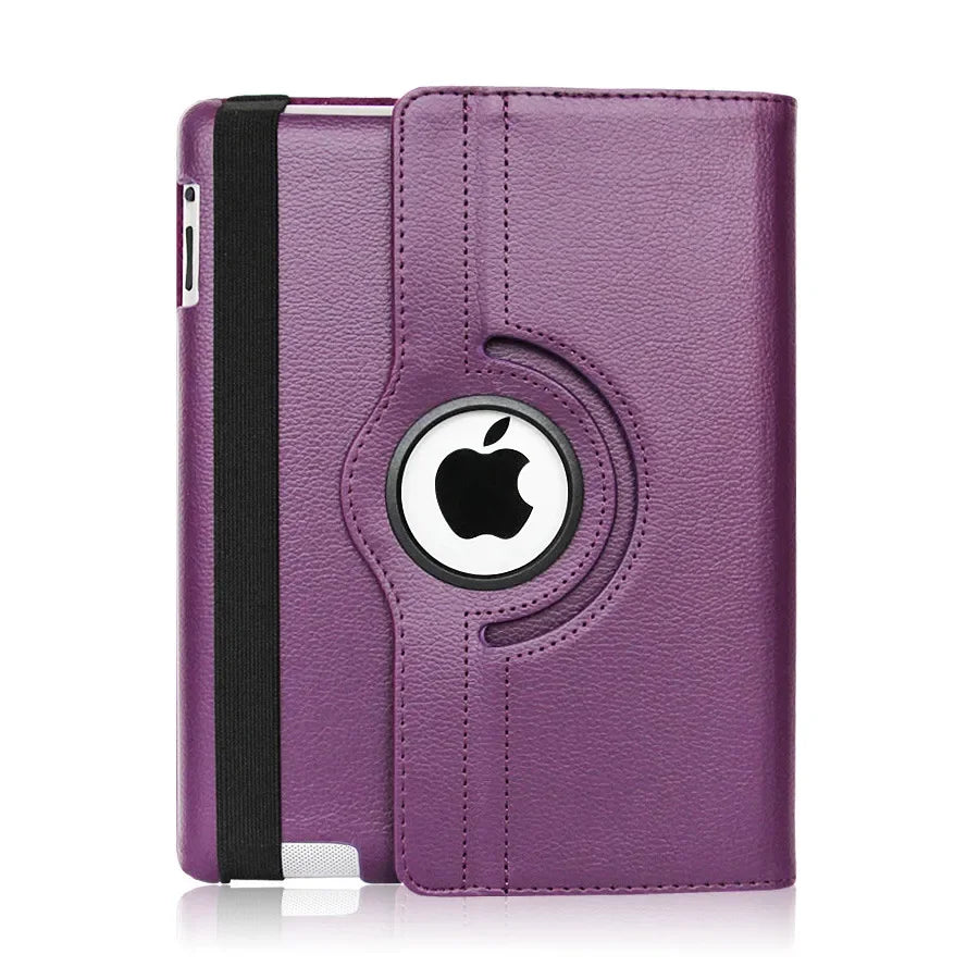 For iPad Pro 12.9 2018 2020 2021 2022 2015/2017 Smart Leather Case 360° Rotation and Sleep Wake Function Protective Shell