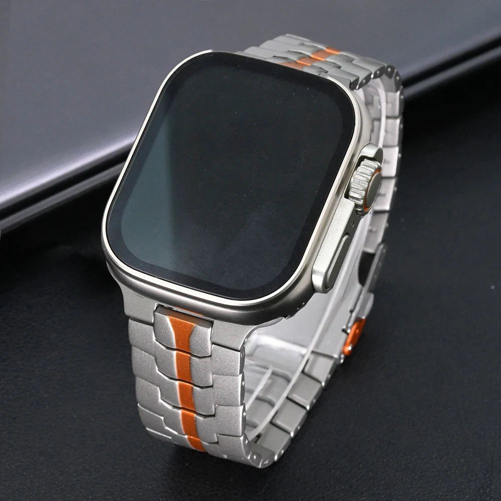 Titanium Band for Apple Watch Ultra 4 3 2 1 49mm Series 12 11 10 46mm Bracelet Metal Strap for Iwatch 9 8 7 6 5 4 SE3 44mm 45mm