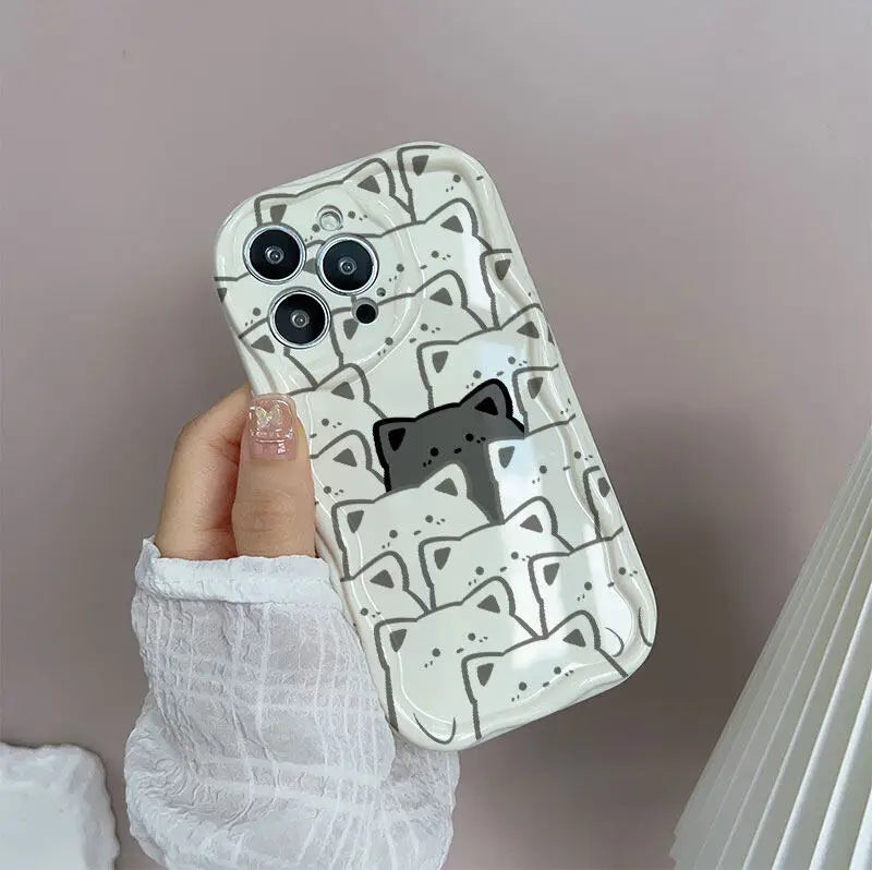 Cute Sweet Bow Bear Case For Samsung Galaxy S25 Ultra S22 S21 S20 Plus S21FE S20FE S25FE A31 Cartoon Silicone Wave Side Cover