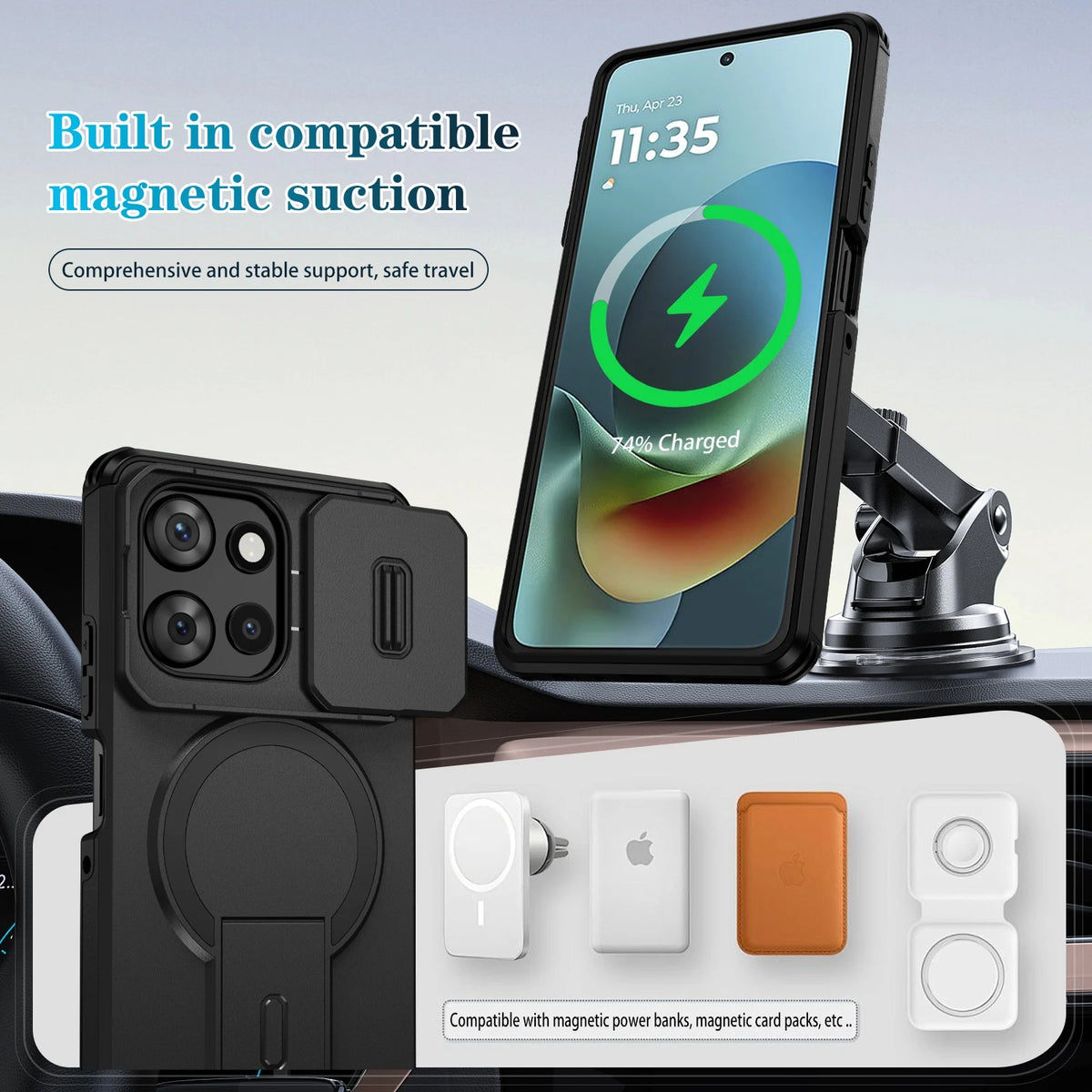 New Armor Bumper Shockproof Phone CaseFor Motorola G Play 2026 2025 Hard Cover Case For  MOTO G Power  G 5G EDGE 2024 G STYLUS