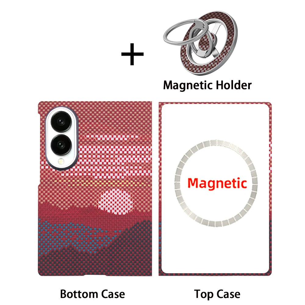 For Samsung Galaxy Z Fold 8 case Kevlar aramid fiber carbon fiber ultra-thin lightweight magnetic business protective cover