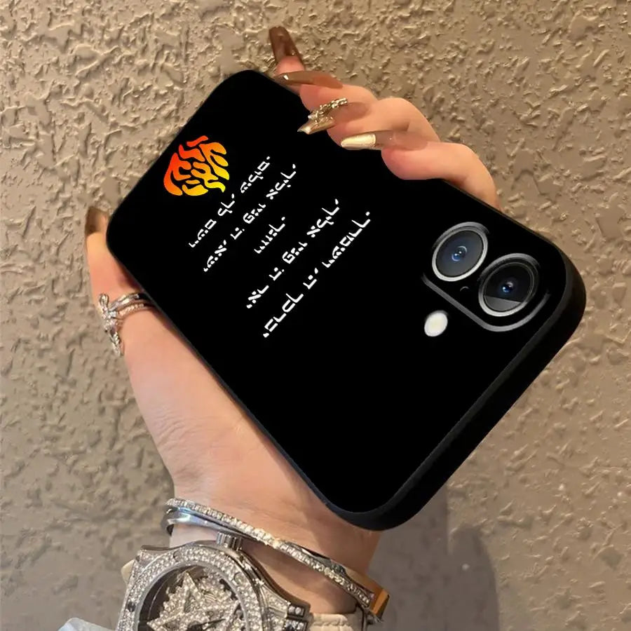 Case for iPhone 7 8 15 16 14 Plus 17Air XS Max 13 12 11 17 Pro Max XR Black Soft Phone Cover Flame Pattern Fashion