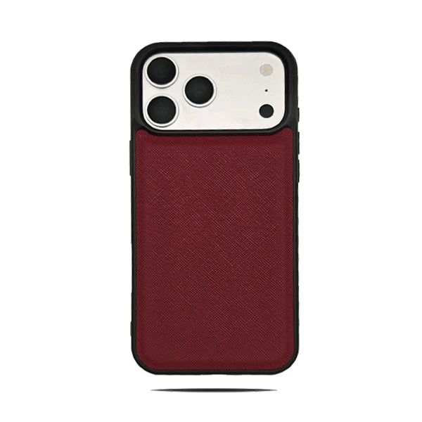 Simple Solid Color Leather Phone Cover For iPhone 17 16 15 Pro Max Business Office Style Case