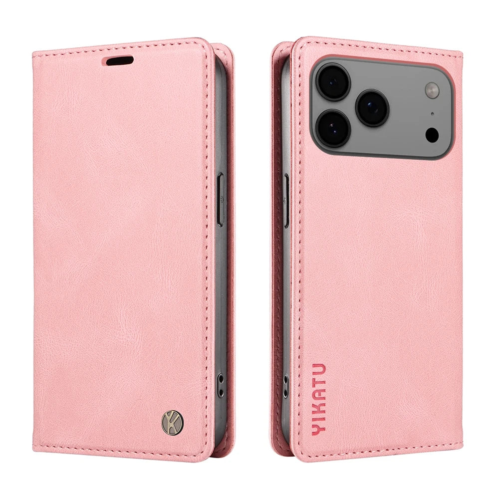 Magnetic Leather Flip Case For Apple Iphone 18 17 17E 17Air Pro Max Promax 18Promax 17Promax 18Pro 17Pro Wallet Card Slots Cover