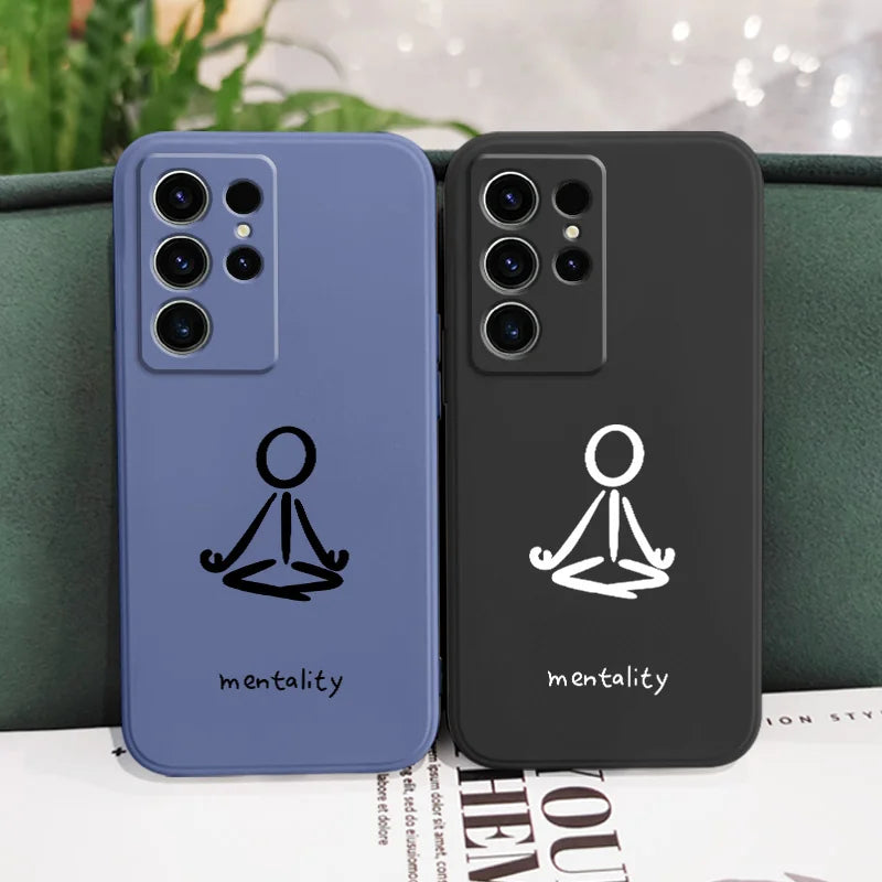 Cultivate Meditation Phone Case For Samsung Galaxy S25 S24 S23 S22 S21 S20 S10 S10E Ultra Plus FE Note 20 Ultra Plus Cover