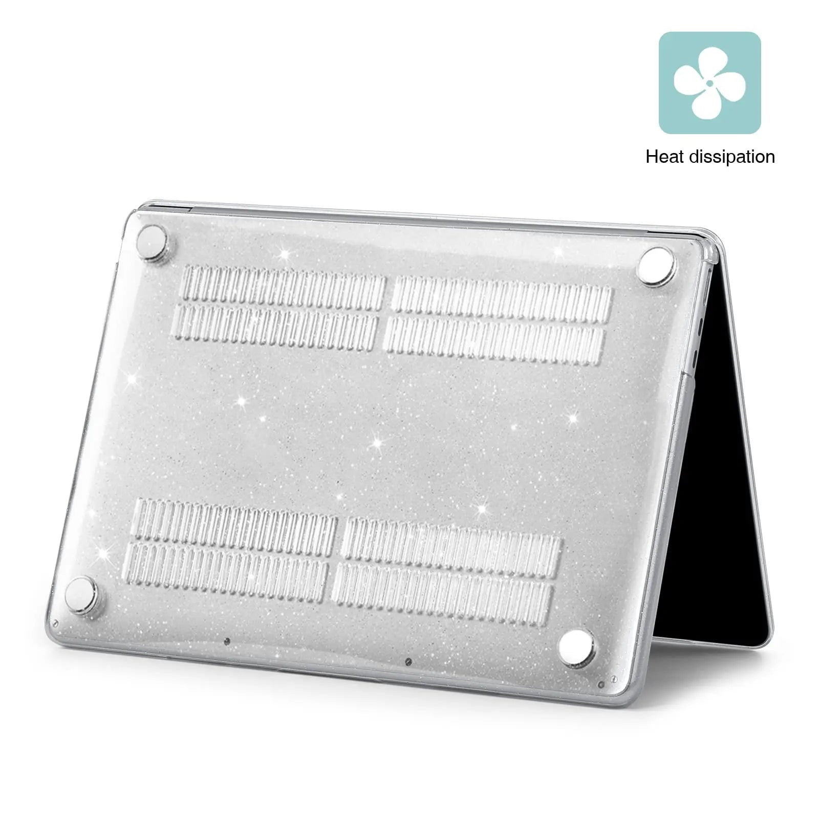 EooCoo Case for MacBook Air 13 inch M4 2025 2024-2022 Release M3 M2 A3240 A3113 A2681 for Mac Air 13.6 inch Glitter Hard Shell