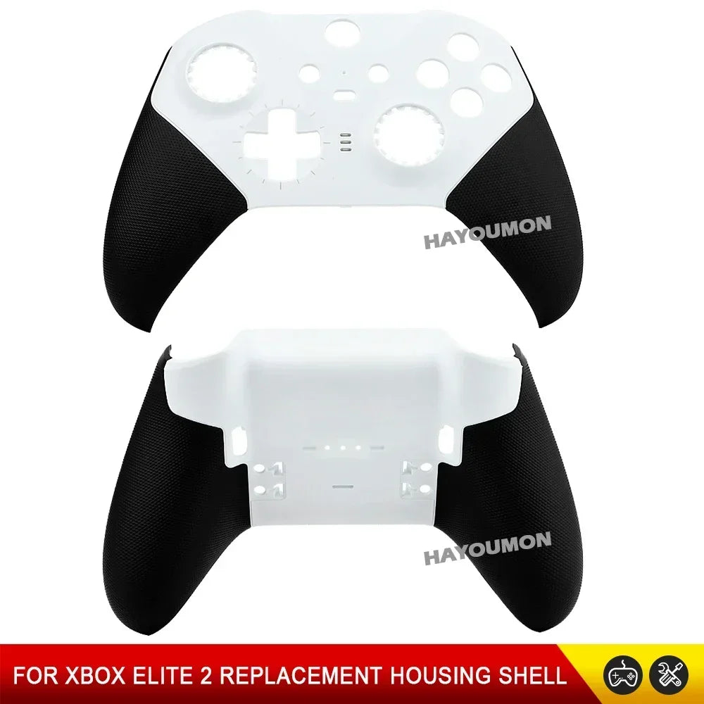 Front Back Full Housing Shell Faceplate Cover Replacement for Xbox Elite Series 2 Controller Shell Case Cover Black White