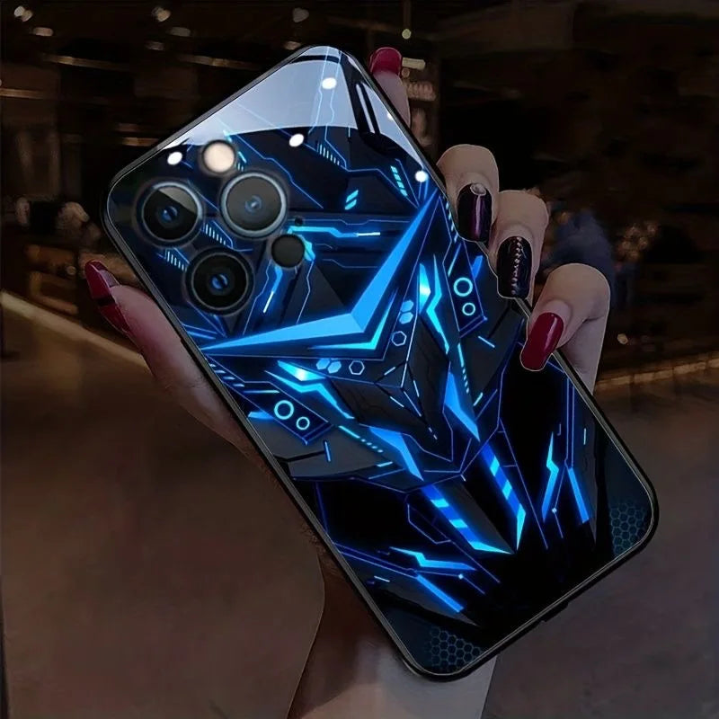 For Google Pixel Fold LED Case Silicone Glass Full Protect Luminous Shell Pixel Fold 5G Flash Phone Cover Full Fundas Coque