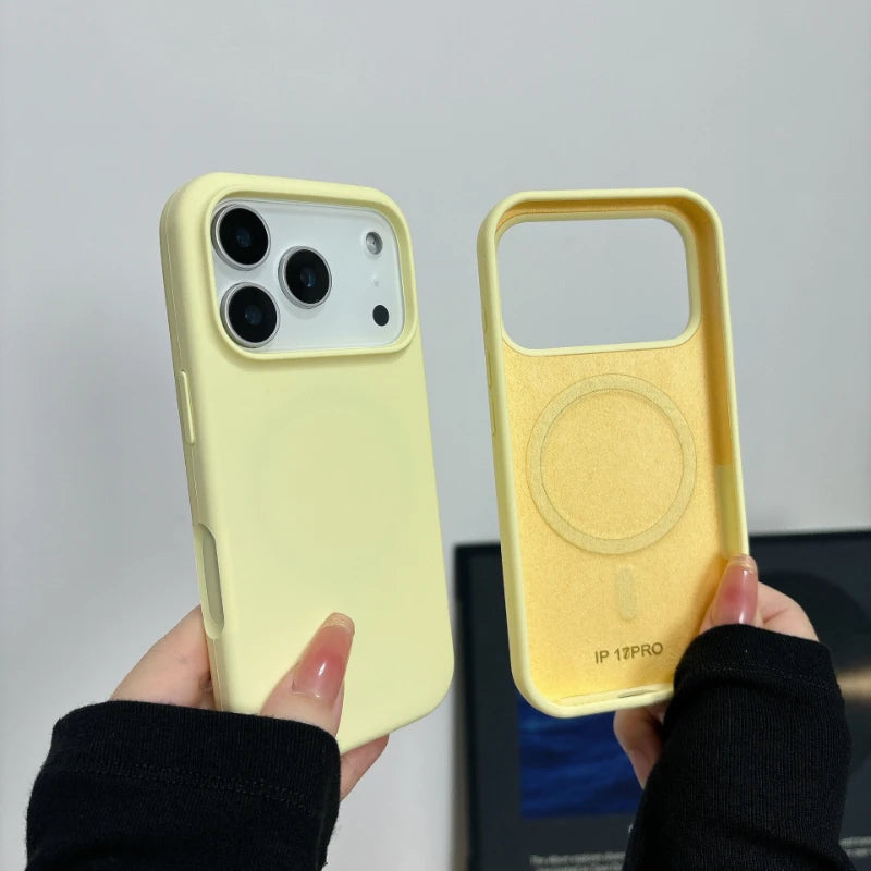 Liquid Silicone Magnetic For Magsafe Case For iPhone 17 Air 17E 16 15 14 13 12 11 Pro Max Plus Wireless Charge Matte Solid Cover