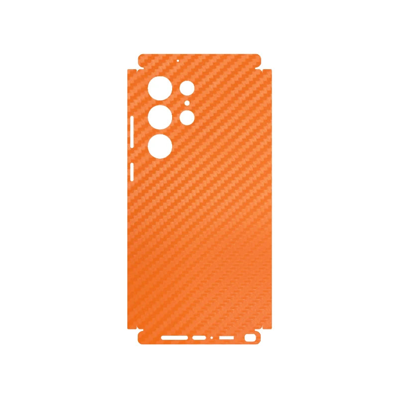 3D Carbon Fiber Skin Grain Full Body Phone Protector Sticker For SAMSUNG GALAXY S23 Ultra S23 Plus S25 S24 Back +Sides Wrap Film