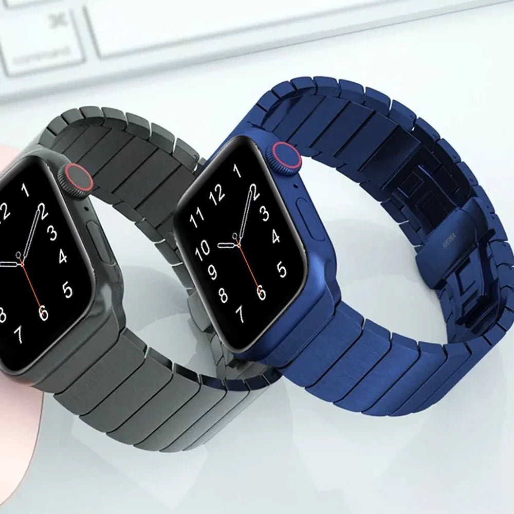 Metal Band For Apple Watch 46mm Strap Stainless Steel Watchband For Iwatch Series 12 11 10 Ultra 49mm 42/44/45mm Business Correa