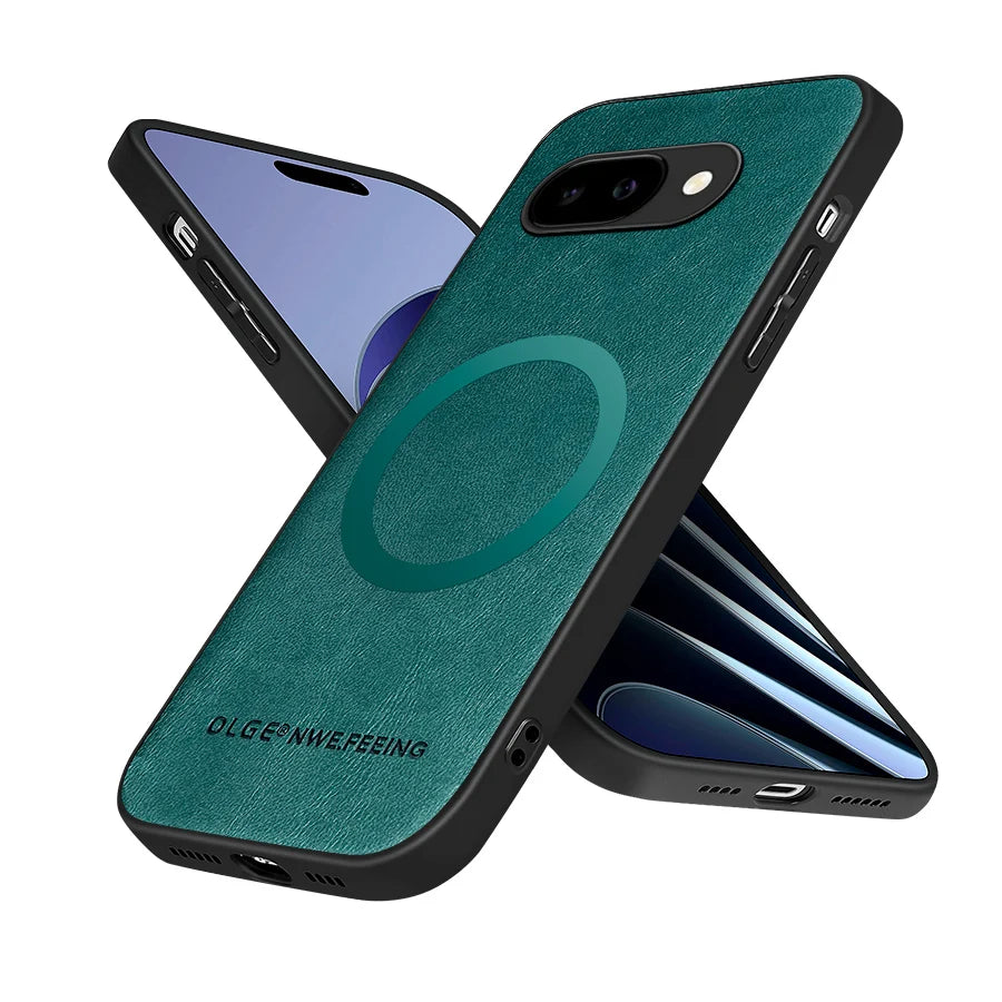 For Magsafe Leather Phone Cases for Google Pixel 7 7A 8 8A 9 9A 10 10A 11 Pro XL Magnetic Wireless Charging Protective Cover