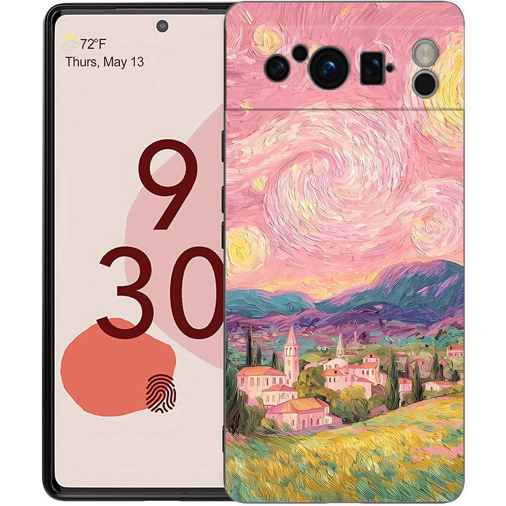 Cartoon Christmas Style Phone Case For Google Pixel 10A 10 9 8 7 6 Pro XL 9A 8A 6A 7A 5G Soft Shockproof TPU Black Cover
