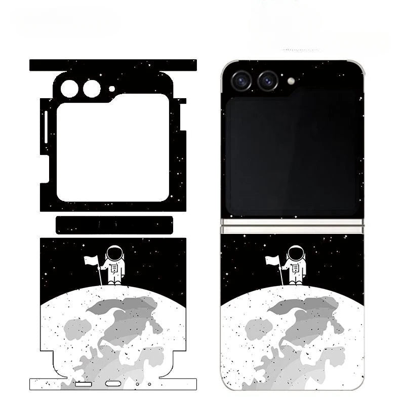Decal Skin Sticker for Samsung Galaxy Z Flip6 5 4 7 Back Screen Protector with Hinge Film Cover Flip5 3M Wrap Colorful Sticker