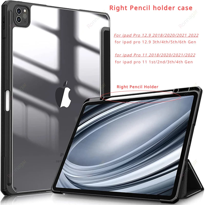 Smart Case for iPad A16 A19 12th 11th Gen 2026 2025 2024 Air11 13 M4 M3 Air 8 7 6 Air 5 4 Pro11 13 M4 M5 M2 10th 9 8 7 10.2 10.5