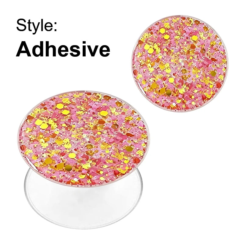 Glitter Phone Grip Socket Foldable Phone Holder Ring Holder With Adhesive for Iphone 17 16 15 14 13 Samsung Grip Tok Bracket