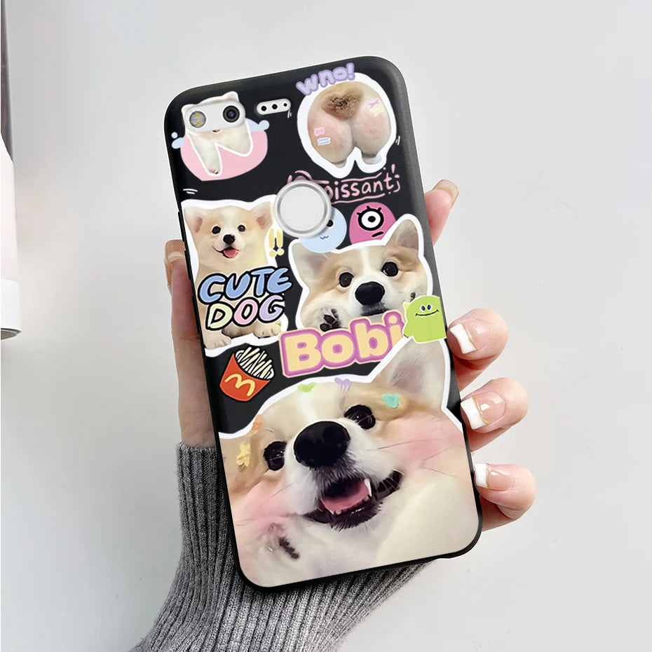 For Google Pixel XL Phone Case Cute Cartoon Soft Silicone Protect Cover Coque For Google Pixel 1 XL Pixel1 1XL Bumper Case Funda