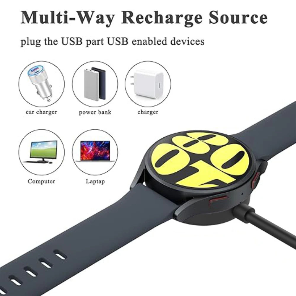 USB replacement charger for Samsung Galaxy Watch 8/7/Ultra/FE/6/6 Classic/5/5 Pro USB-C smartwatch charger charging cable