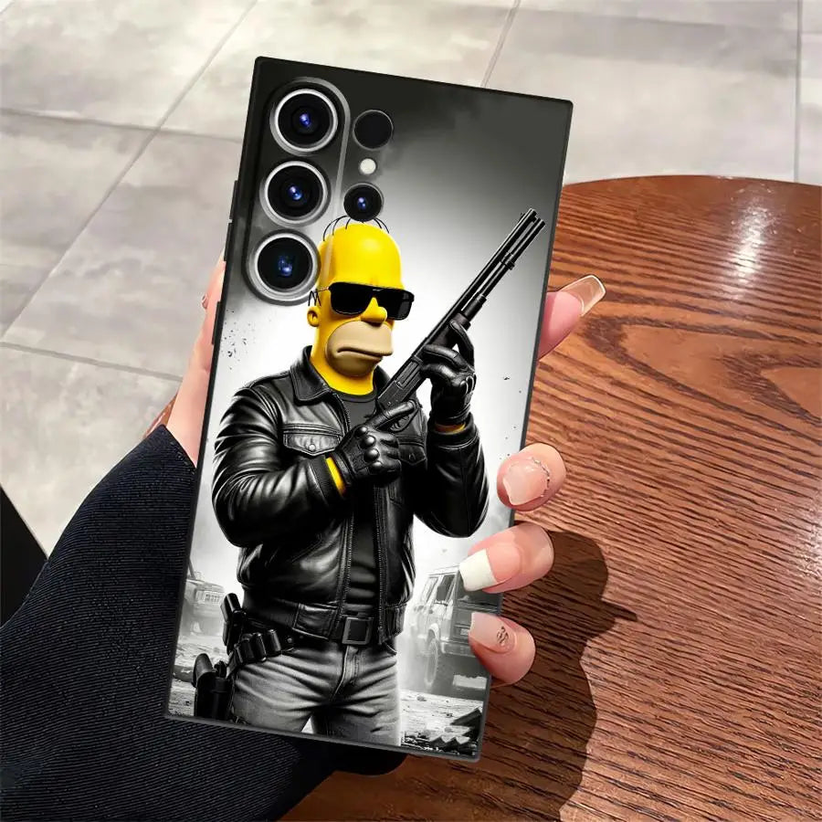 Cool Cartoon Simpsons Funda Phone Cover Case for Samsung Galaxy S26 Ultra S25 Plus S24 S23 S20 Ultra S10 S9 S21 FE Note 20 8 9