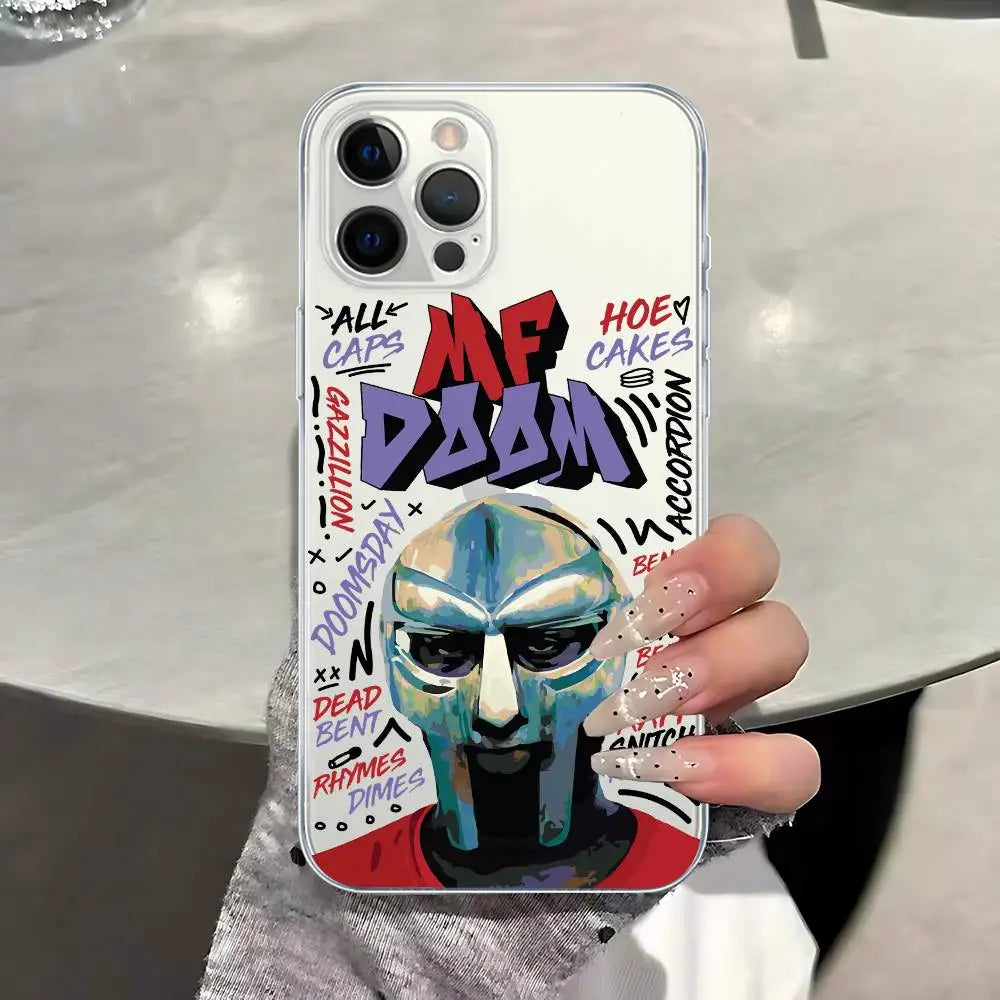MF Doom Madlib Transparent Case For iPhone 11 12 13 14 15 16 17 Air Pro Max Plus Mini Shockproof Cover