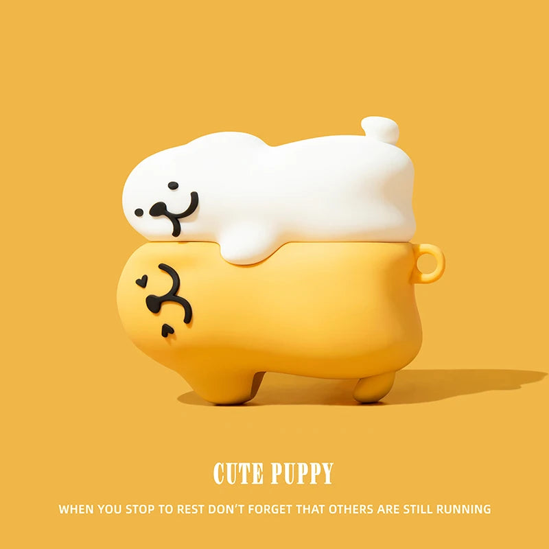 3D Ice Cream Puppy Cartoon Cover for AirPods 4 Case Cute Earphone Case for AirPods Pro 3 2 Charging Cover for AirPods 4 3 2 1