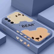 Bear Detective Silicone Phone Case For Samsung Galaxy S23 S22 S21 S10 S9 S8 Plus Note 20 ultra 10 Plus Cover