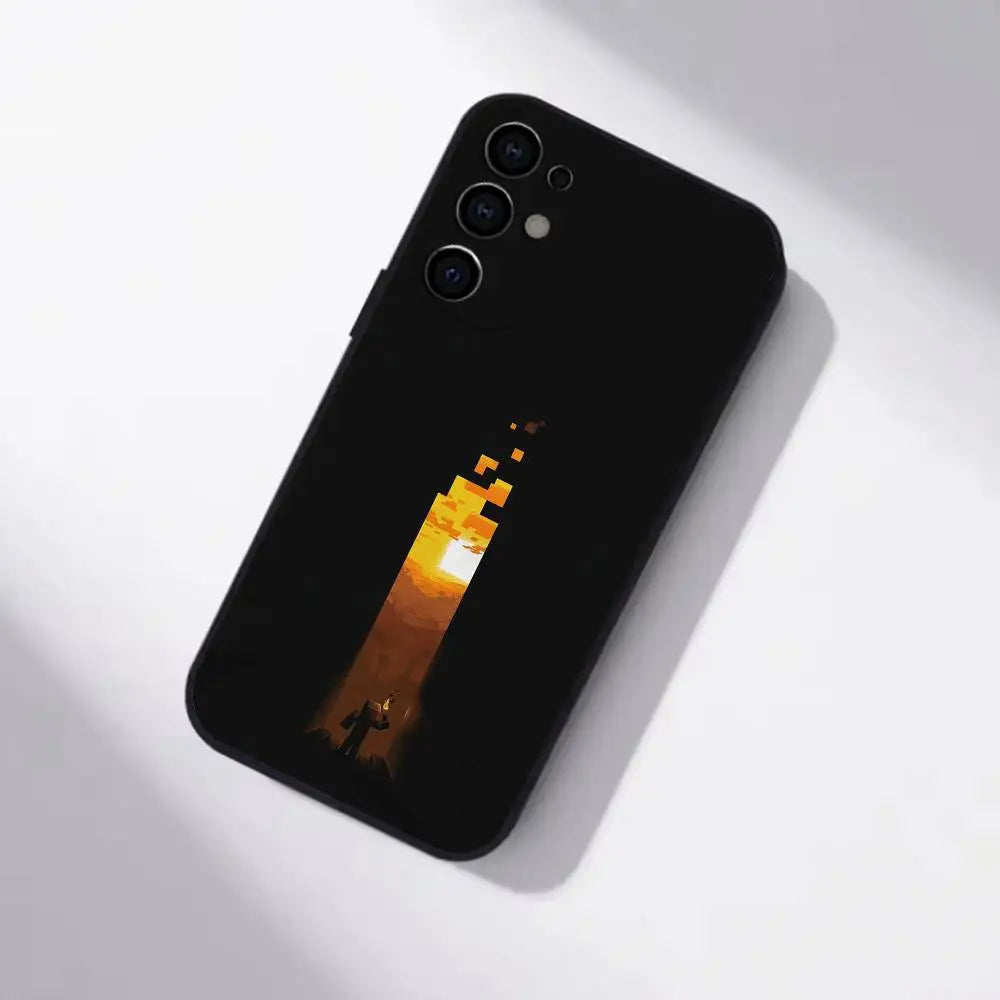 Game M-Minecrafts gift Phone Case For Samsung S25,S24,S21,S22,S23,S30,Ultra,S20,Plus,Fe,Soft Silicone Black Cover