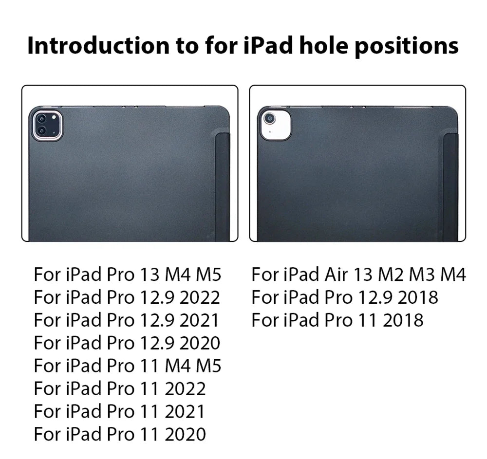 Case For iPad A16 10 9 9th 10th Generation Pro 13 M5 12.9 Air 11th M4 M3 M2 Air 5 4 3 11 For Ipad Mini 7 6 10.9 Protective Cover