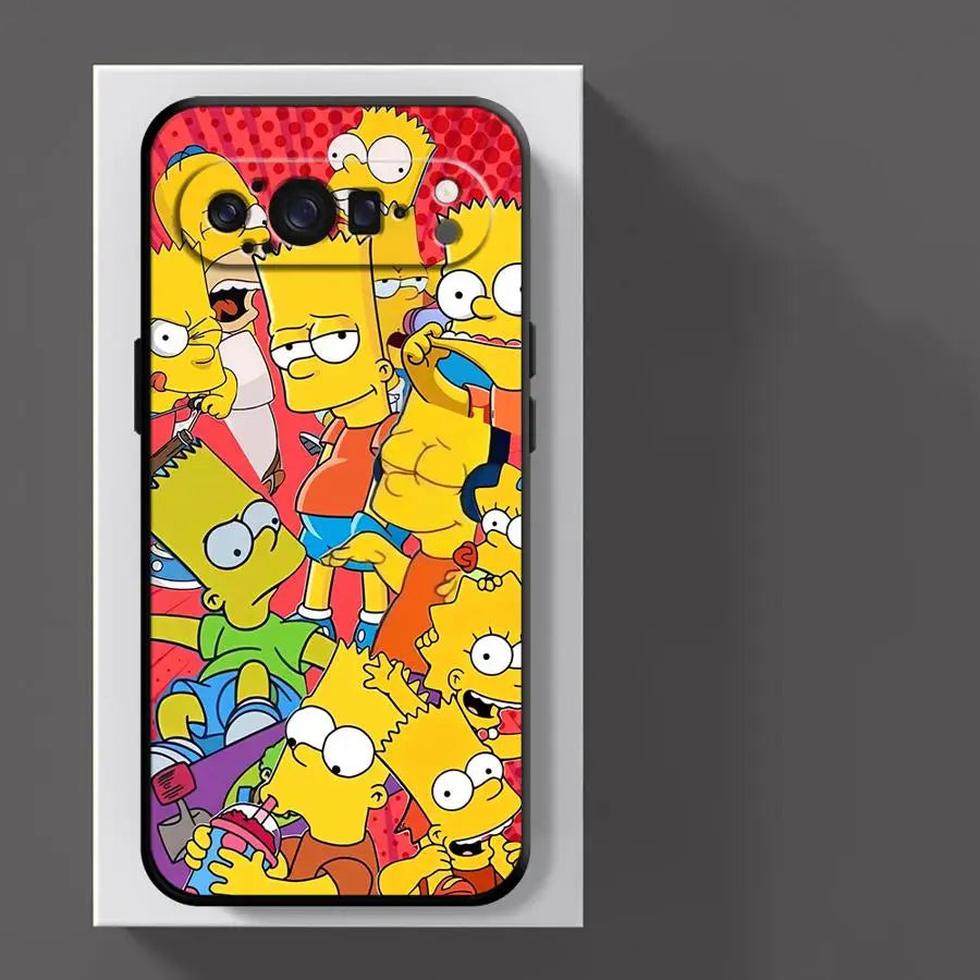 The Simpsons Fashion Bart Case for Google Pixel 10A 9a 8a 10 9 Pro XL 6a 7a 6 7 8 Pro Funda Phone Cover