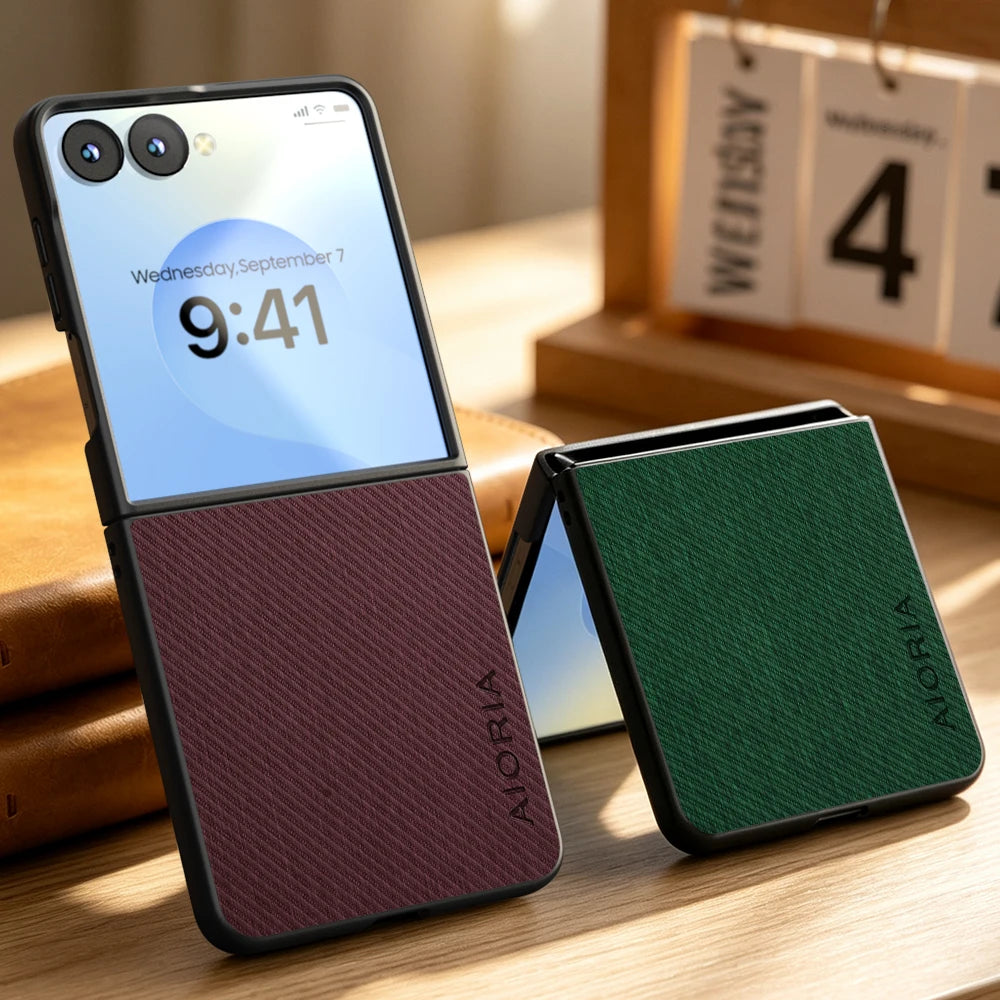 Case for Samsung Galaxy Z Flip 8 7 6 5 4 3 5G Luxury Vintage cloth pattern leather Phone cover for samsung galaxy z flip8 case