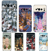 Cartoon Christmas Style Phone Case For Google Pixel 10A 10 9 8 7 6 Pro XL 9A 8A 6A 7A 5G Soft Shockproof TPU Black Cover