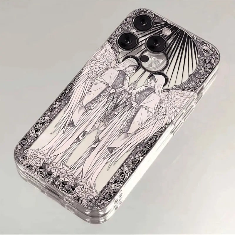 Middle Ages Retro Cupid Angel Phone Case For IPhone 16 15 14 13 12 11 Mini Pro Max X XR XSMax 7 8 Plus SE2020 Cover Case Funda