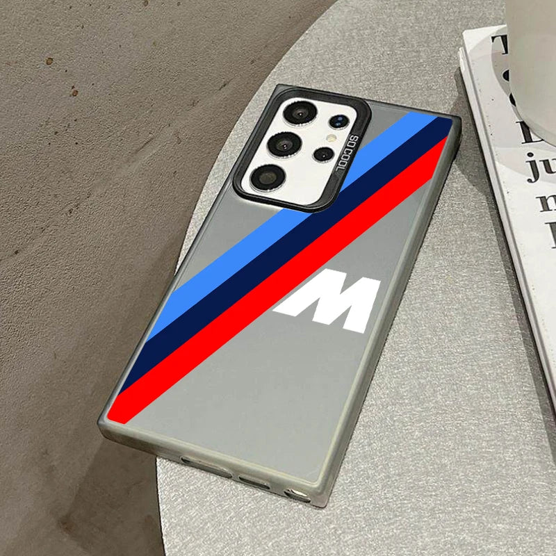 Sport Car Phone Case For Samsung S26 S25 S24 A57 A56 A37 A36 A17 A16 A07 M56 Ultra Plus Laser PC+TPU Cases Cover-S622P2