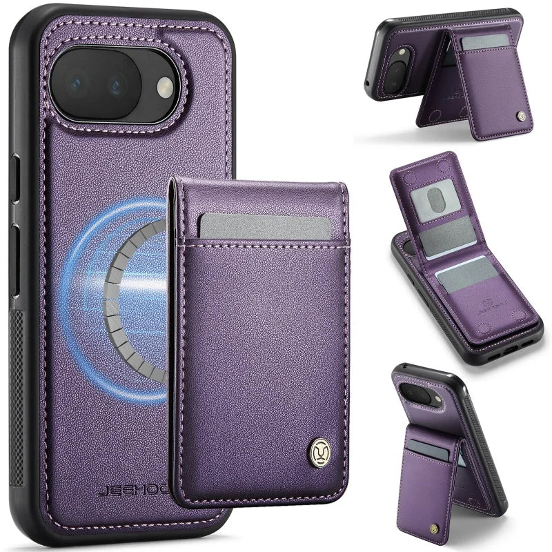 2 In 1 Detachable Leather Flip Wallet Phone Case for Google Pixel 11 Pro 10 10A  XL 9A 9 Kickstand Cards Holder Cover Hoesje Bag