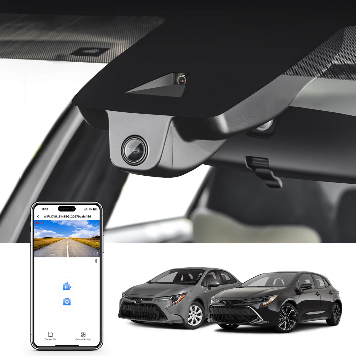 Mangoal Dedicated Dash Cam 4K for Toyota Corolla & Corolla Hybrid Dash Car Camera 2019-2026 GPS WiFi & App Night Vision