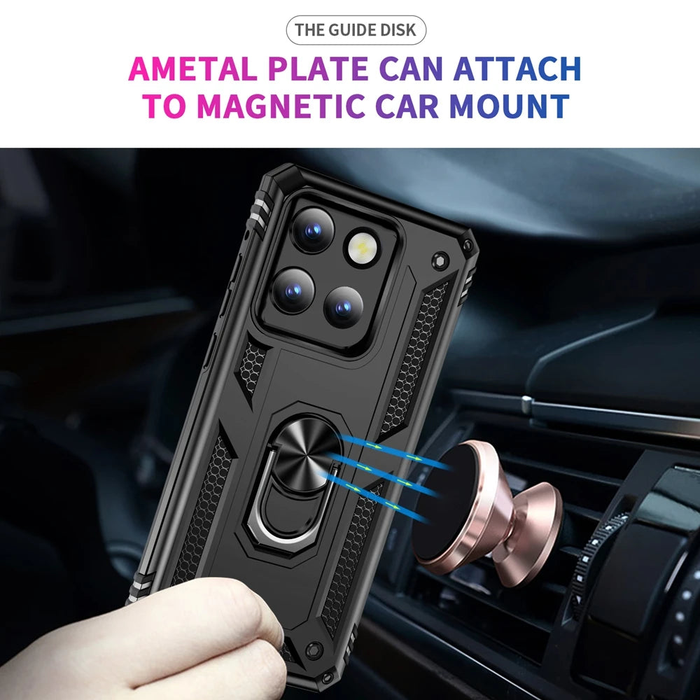 Armor Phone Case For Moto G Stylus Power Play GStylus GPower GPlay 4G 5G 2021 2022 2023 2024 2025 360°  Metal Ring Holder Cover