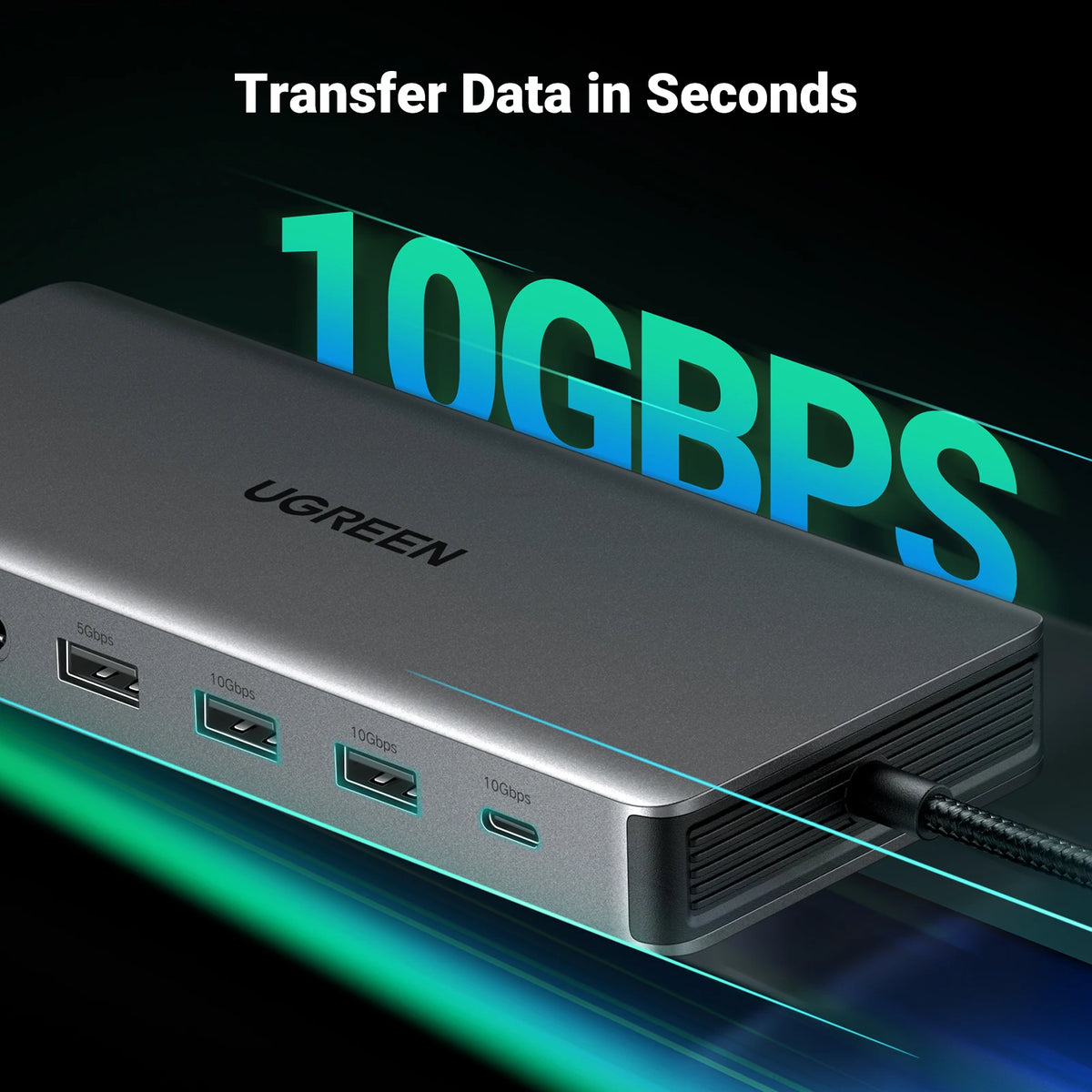 UGREEN 13-in-1 USB-C HUB Triple Monitor Extend 4K 2xHDMI 1xDP 10Gbps USB3.2 PD100W SD/TF RJ45 Dockingfor Windows Laptop HP Dell