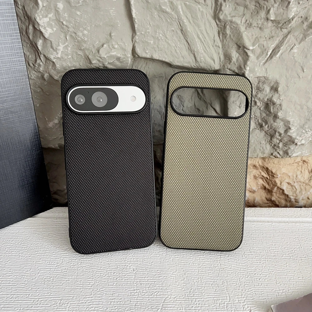 Ultra thin Pixel 10 9 Pro 9A Case Woven Nylon Pattern 6A 7A 8A 9A Cases for Google Pixel 9 8 7 6 10 Pro XL 10proXL Slim Cover