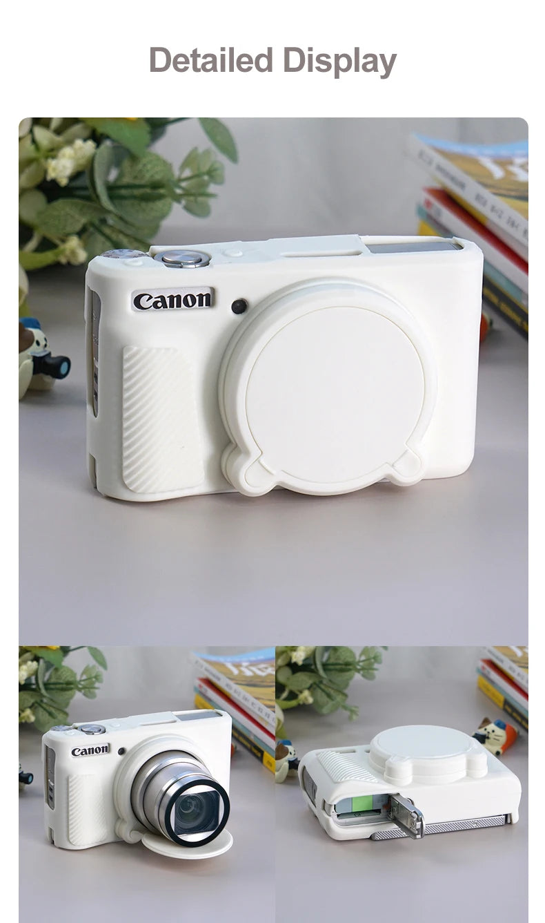 Camera Silicone Case for Canon SX730 SX740 Soft Silicone Protector Camera Cover Case Full Body Bag Baseplate Dustproof Waterprof