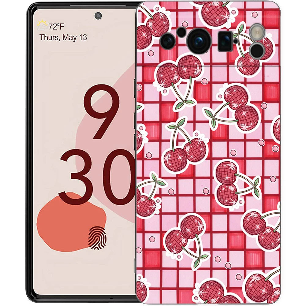 Fresh Summer Fruit Lemon Cherry Phone Case Cover for Google Pixel 10 9 8 7 6 7A 6A Pro Shockproof Soft TPU 9 Pro XL Shell Capas