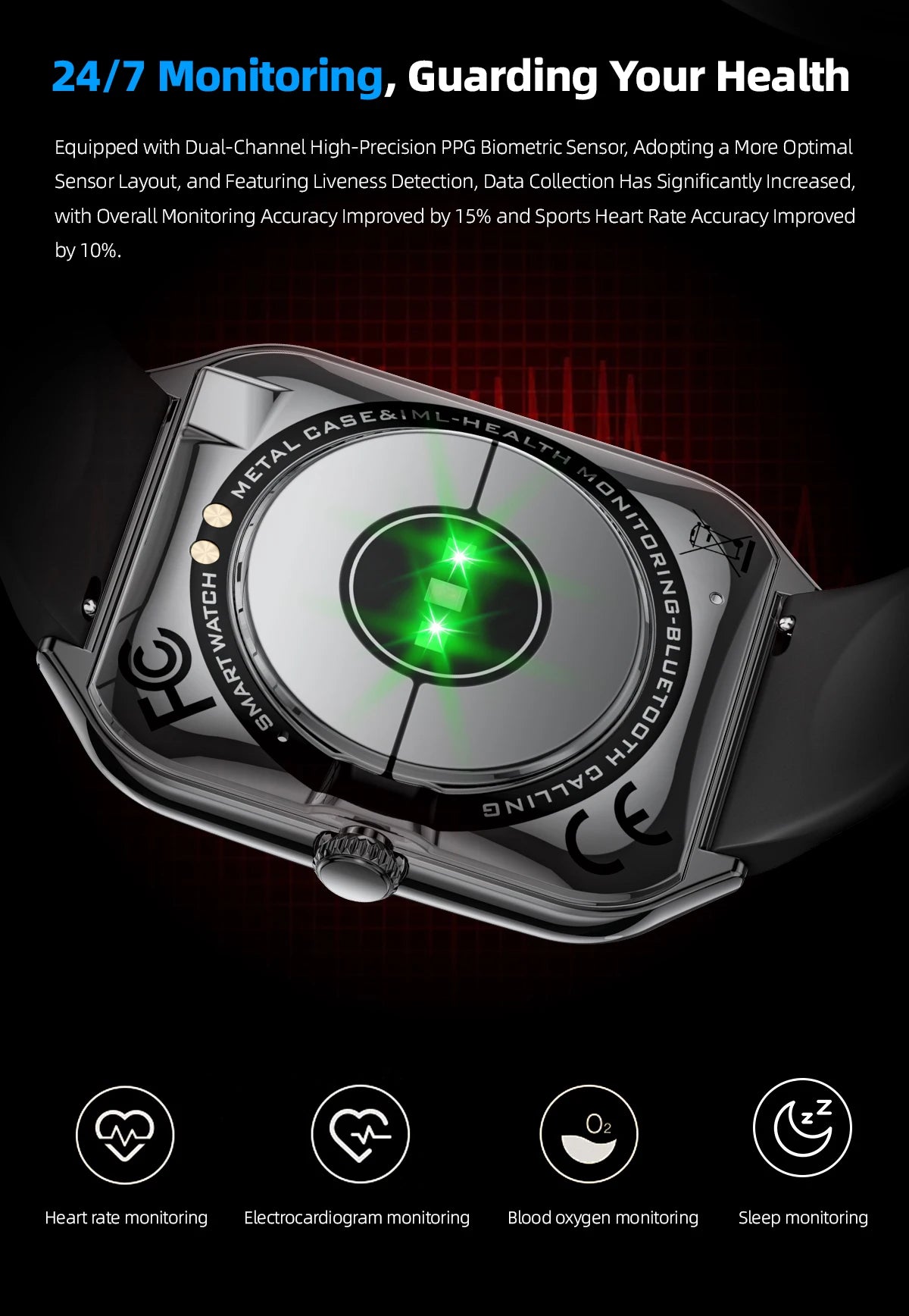 2026 New Smartwatch 1.96 inch Ultra-thin Bluetooth Call Health Monitor IP68 Waterproof 100 Sport Smart Bracelet For  Android iOS