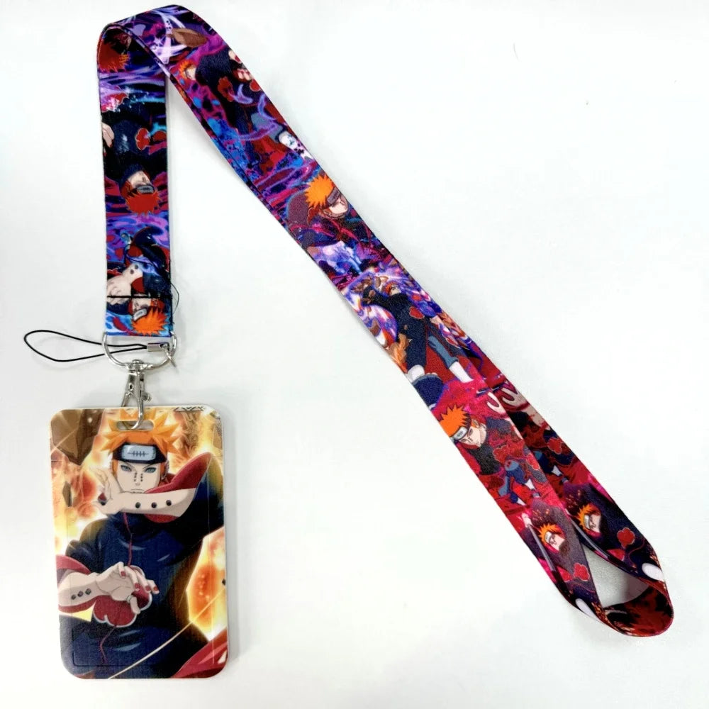 Lanyards Keychain Animated Cartoon Badge Holder ID Credit Card Pass Hang Rope Lanyard For Keys Anime Accessories Gifts