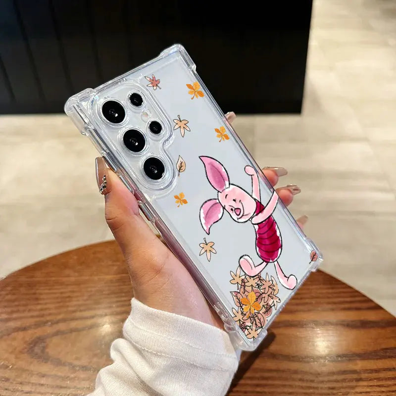 Winnie Pooh Eeyore Tigger Piglet Clear Phone Case For Samsung Galaxy S26 S25 S24 Ultra S23 S22 Plus S21 S20 FE 5G Silicone Cover