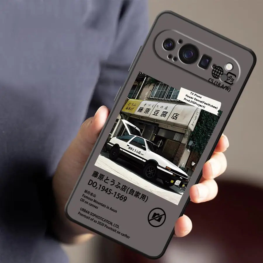 Anime Initial D Case for Google Pixel 10 9 Pro XL 7a 6a 6 7 8 Pro 9a 8a Funda Phone Cover