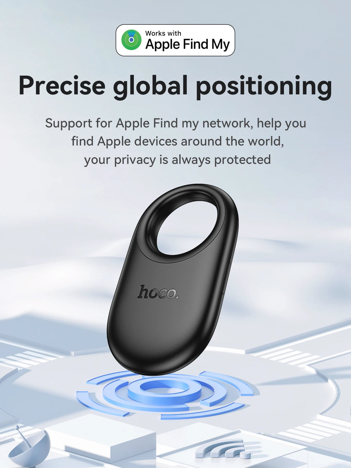 HOCO E94 Airtag GPS Intelligent Positioning Pets Dog Key Trackers Smart Anti-lost Device with Case Tracking Find My Elderly Kids