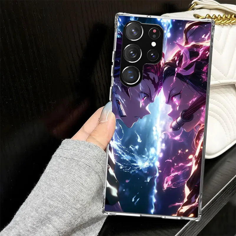 Kamado Nezuko Demon Slayers Case for Samsung Galaxy S25 S24 S23 S22 Ultra Soft Phone Cover S25 Edge S21 Plus S20 FE S10 + Black